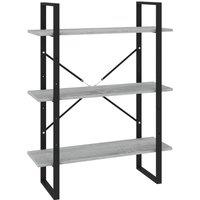 Berkfield Home Book Cabinet Grey Sonoma 80x30x105 cm Engineered Wood | Size: 80 x 30 x 105 cm