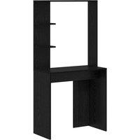 Berkfield Home Black Oak Computer Desk Black oak Solid wood, MDF Compact