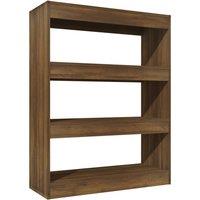 Berkfield Home Book Cabinet/Room Divider Brown Oak 80x30x103 cm Engineered wood | Size: 80 x 30 x 103 cm