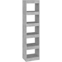 Berkfield Home Book Cabinet/Room Divider Concrete Grey 40x30x166 cm | Size: 40 x 30 x 166 cm