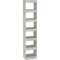 Berkfield Home Book Cabinet/Room Divider Concrete Grey 40x30x198 cm | Size: 40 x 30 x 198 cm
