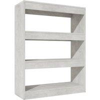 Berkfield Home Book Cabinet/Room Divider Concrete Grey 80x30x103 cm Engineered wood | Size: 80 x 30 x 103 cm