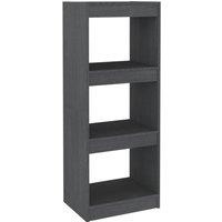 Berkfield Home Book Cabinet/Room Divider Grey 40x30x103.5 cm Solid Pinewood