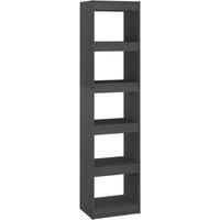 Berkfield Home Book Cabinet/Room Divider Grey 40x30x167.5 cm Solid Pinewood