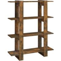 Berkfield Home Book Cabinet/Room Divider Smoked Oak 100x30x123.5 cm in Brown