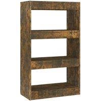 Berkfield Home Book Cabinet/Room Divider Smoked Oak 60x30x103 cm Engineered Wood in Brown | Size: 60 x 30 x 103 cm