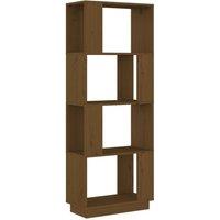 Berkfield Home Book Cabinet/Room Divider Honey Brown 51x25x132 cm Solid Wood Pine | Size: 51 x 25 x 132 cm