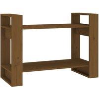 Berkfield Home Book Cabinet/Room Divider Honey Brown 80x35x56.5 cm Solid Wood