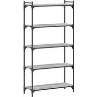 Berkfield Home Bookcase 5-Tier Grey Sonoma 80x30x154 cm Engineered Wood | Size: 80 x 30 x 154 cm