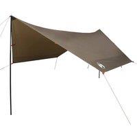 Berkfield Home Camping Tarp Brown 438x376x212 cm Waterproof | Size: 438 x 376 x 212 cm