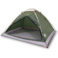 Berkfield Home Camping Tent Dome 4-Person Green Waterproof