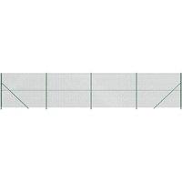 Berkfield Home Chain Link Fence with Flange Green 1.4x10 m