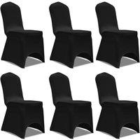 Berkfield Home Chair Cover Stretch Black 12 pcs