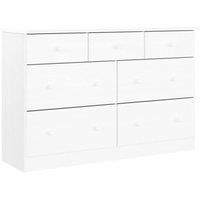 Berkfield Home Chest of Drawers ALTA White 112x35x73 cm Solid Wood Pine | Size: 112 x 35 x 73 cm