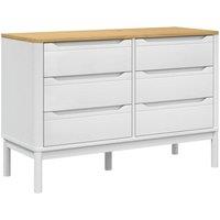 Berkfield Home Chest of Drawers FLORO White Solid Wood Pine