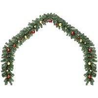 Berkfield Home Christmas Garland Decorated with Baubles & LED Lights 20 m