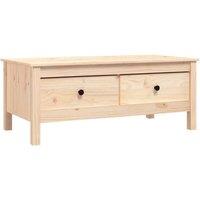 Berkfield Home Coffee Table 100x50x40 cm Solid Wood Pine in Light Tan | Size: 100 x 50 x 40 cm