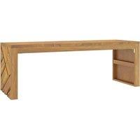 Berkfield Home Coffee Table 110x35x38 cm Solid Wood Teak in Brown | Size: 110 x 35 x 38 cm