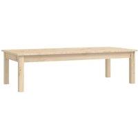 Berkfield Home Coffee Table 110x50x30 cm Solid Wood Pine in Light Tan | Size: 110 x 50 x 30 cm