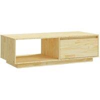 Berkfield Home Coffee Table 110x50x33.5 cm Solid Pinewood in Natural