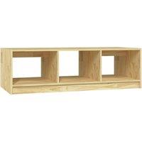Berkfield Home Coffee Table 110x50x34 cm Solid Pinewood in Brown | Size: 110 x 50 x 34 cm