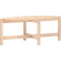 Berkfield Home Coffee Table 118x63x45 cm Solid Wood Pine in Light Tan | Size: 118 x 63 x 45 cm