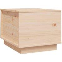 Berkfield Home Coffee Table 40x50x35 cm Solid Wood Pine in Natural | Size: 40 x 50 x 35 cm