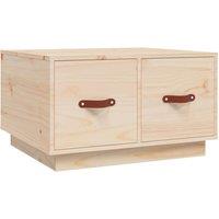Berkfield Home Coffee Table 60x53x35 cm Solid Wood Pine in Light Tan | Size: 60 x 53 x 35 cm