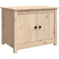 Berkfield Home Coffee Table 71x49x55 cm Solid Wood Pine in Natural | Size: 71 x 49 x 55 cm