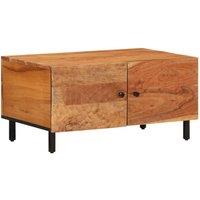 Berkfield Home Coffee Table 80x50x40 cm Solid Wood Acacia in Brown | Size: 80 x 50 x 40 cm