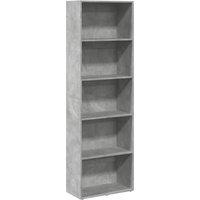 Berkfield Home Bookcase Concrete Grey 60x30x189 cm Engineered Wood | Size: 60 x 30 x 189 cm