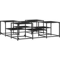 Berkfield Home Coffee Table Black 121x121x40 cm Engineered Wood | Size: 121 x 121 x 40 cm
