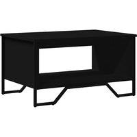 Berkfield Home Coffee Table Black 75x51x40 cm Engineered Wood | Size: 75 x 51 x 40 cm