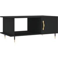 Berkfield Home Coffee Table Black 90x50x40 cm Engineered Wood | Size: 90 x 50 x 40 cm