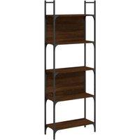 Berkfield Home Bookshelf 5-Tier Brown Oak 60.5x24x166.5 cm Engineered Wood