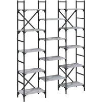 Berkfield Home Bookshelf Grey Sonoma 127.5x28.5x172.5 cm Engineered Wood