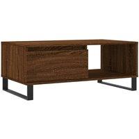 Berkfield Home Coffee Table Brown Oak 90x50x36.5 cm Engineered Wood