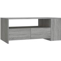 Berkfield Home Coffee Table Grey Sonoma 102x55x42 cm Engineered Wood | Size: 102 x 55 x 42 cm