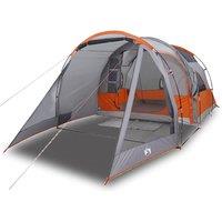 Berkfield Home Camping Tent Tunnel 4-Person Grey Waterproof