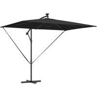 Berkfield Home Cantilever Banana Parasol with Lock Black 294 x 200 x 254 cm