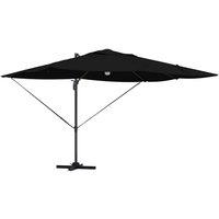 Berkfield Home Cantilever Umbrella - Black Polyester, Powder-Coated Steel Large