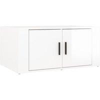 Berkfield Home Coffee Table High Gloss White 80x50x36 cm Engineered Wood | Size: 80 x 50 x 36 cm