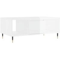 Berkfield Home Coffee Table High Gloss White 90x50x36.5 cm Engineered Wood