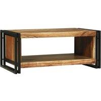 Berkfield Home Coffee Table 90x50x38 cm Solid Wood Acacia in Brown | Size: 90 x 50 x 38 cm