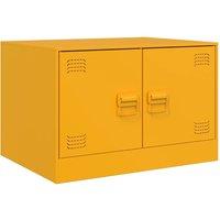 Berkfield Home Coffee Table Mustard Yellow 67x50x44 cm Steel | Size: 67 x 50 x 44 cm