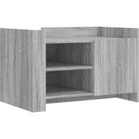 Berkfield Home Coffee Table Grey Sonoma 80x50x50 cm Engineered Wood | Size: 80 x 50 x 50 cm