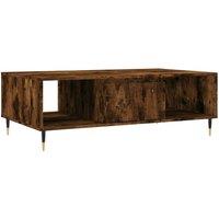 Berkfield Home Coffee Table Smoked Oak 104x60x35 cm Engineered Wood in Brown | Size: 104 x 60 x 35 cm