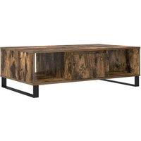 Berkfield Home Coffee Table Smoked Oak 104x60x35 cm Engineered Wood in Brown | Size: 104 x 60 x 35 cm