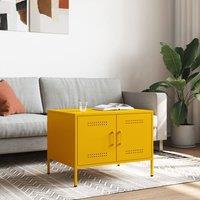 Berkfield Home Coffee Table Mustard Yellow 68x50x50.5 cm Steel