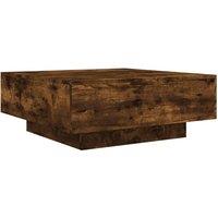 Berkfield Home Coffee Table Smoked Oak 80x80x31 cm Engineered Wood in Brown | Size: 80 x 80 x 31 cm